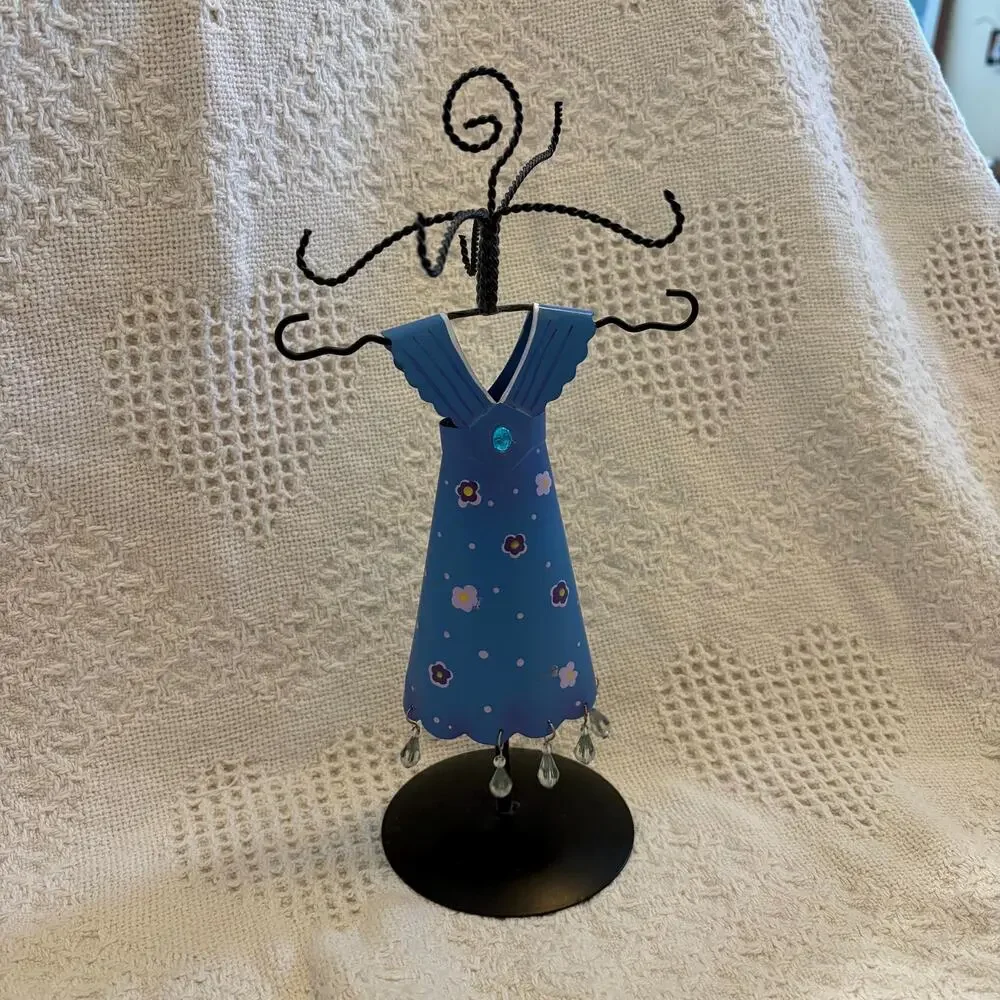 Floral Dress Girl Wire Jewlery Organizer